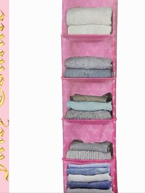 Juicy Couture Home Butterflies 6-Shelf Hanging Closet Organizer